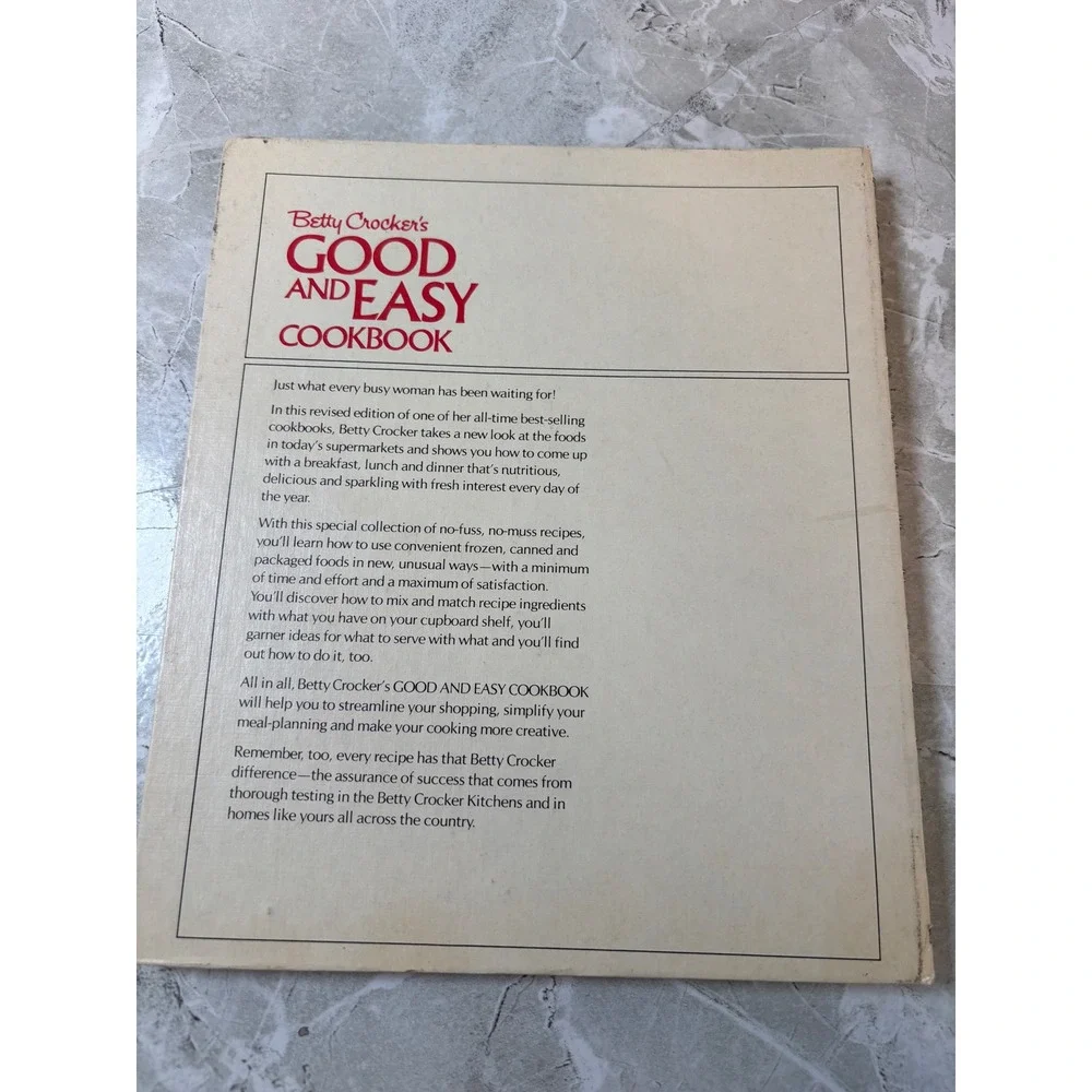 Vintage Cookbook Ephemera Spiral Bound Betty Crocker Good & Easy 1971‎ 1st Print